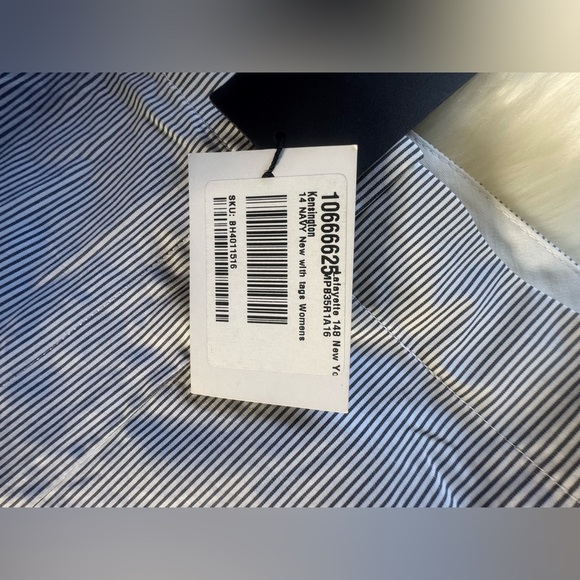 Lafayette 148 size 14 wide leg stripe blue and white pants. New with tags. - Picture 3 of 4